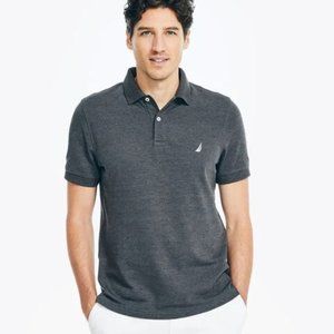 NWT Nautica Men's Slim Fit Deck Polo in Gray - Size L